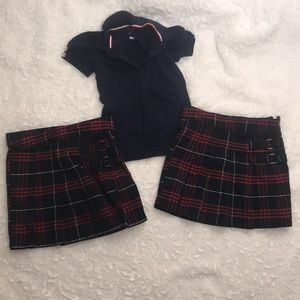 SOLD 2 school skirts and 1 blouse